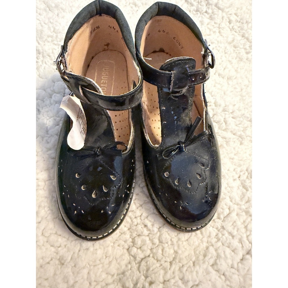 Kids' JUGUETON Girls Patton Leather Size 4T T Strap Embroidered Mary Jane's